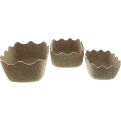 Schalen|Dekoschalen & -Etageren|Frank Handels GmbH & Co. KG Filz-Schale "Wellenrand", 3er Set