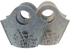 Geschenktaschen|Wohnzimmer|Frank Handels GmbH & Co. KG Filztasche "Blumenwiese", 4er Set