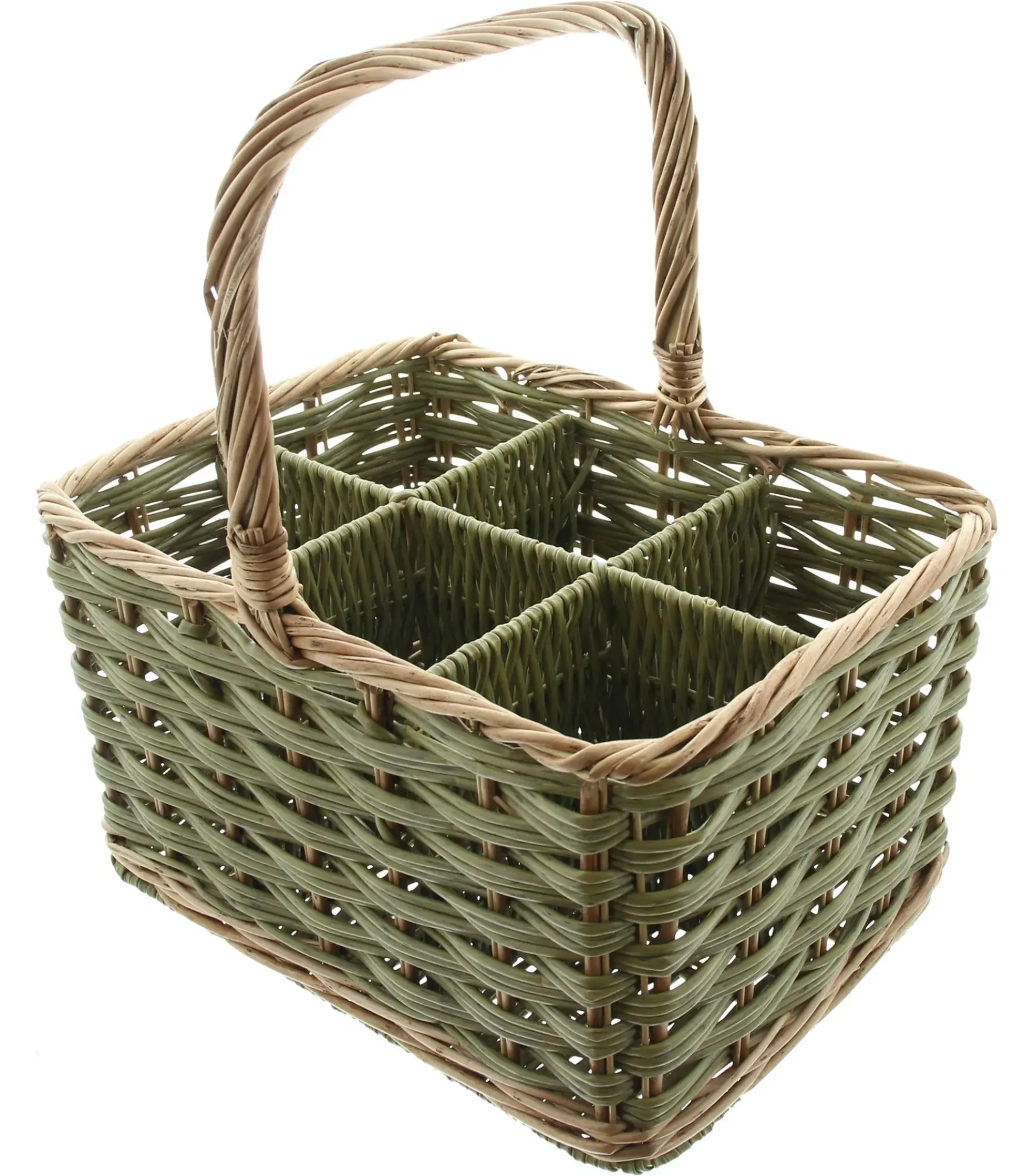 Flaschenkörbe|Frank Handels GmbH & Co. KG Flaschenkorb "Washed Green", für 6 Flaschen