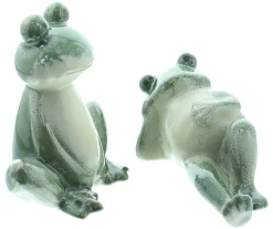 Gartenfiguren|Frank Handels GmbH & Co. KG Froschfreunde "Fred & Frieda", 2er Set