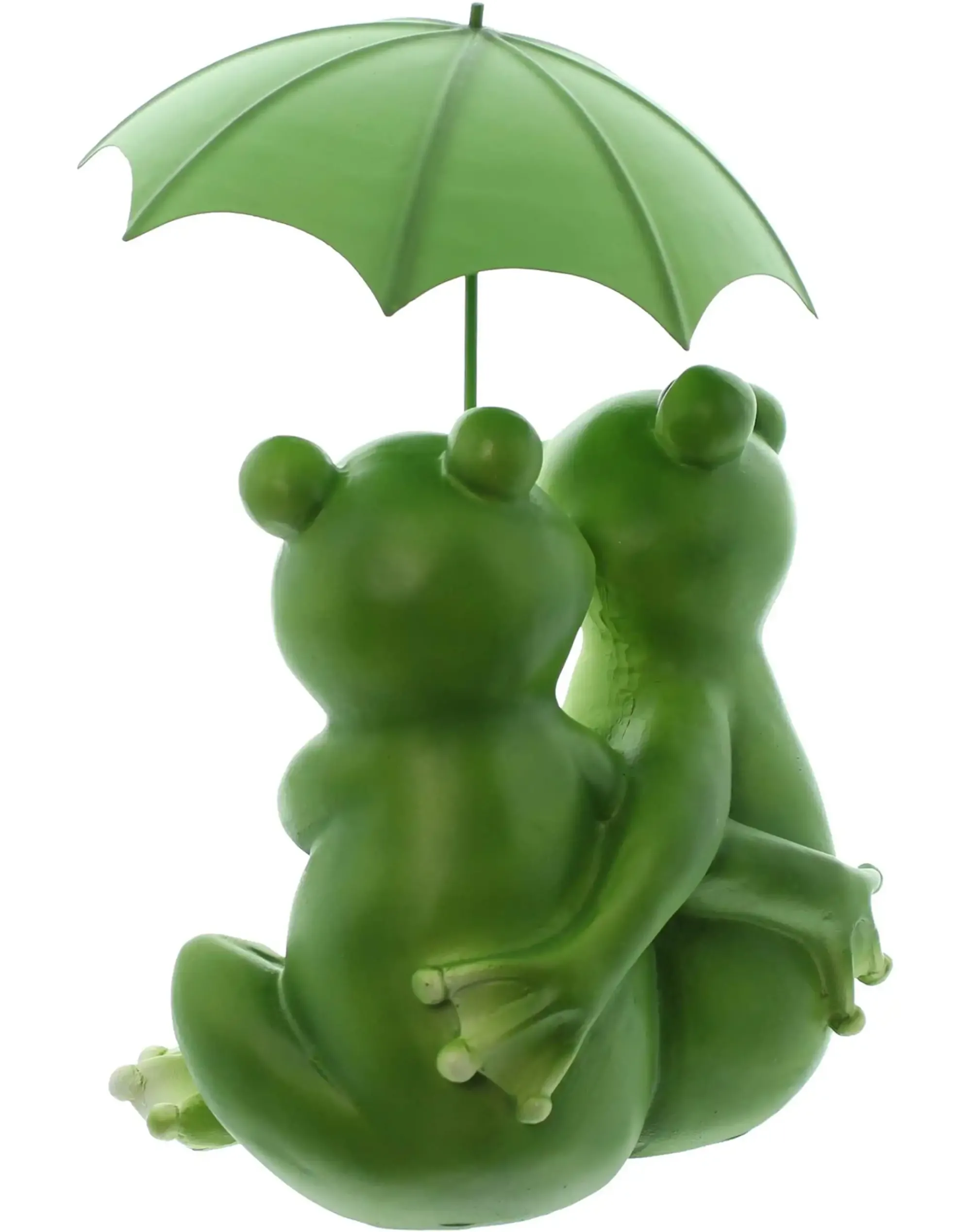 Dekofiguren|Frank Handels GmbH & Co. KG Froschpaar "Regenschirm"