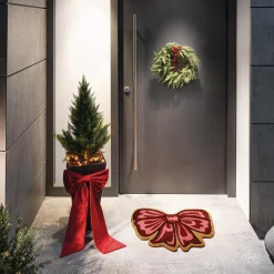 Weihnachtliche Gartendeko|Fußmatten|Frank Handels GmbH & Co. KG Fußmatte "Schleife"