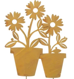 Gartenstecker|Frank Handels GmbH & Co. KG Gartenstecker "Blume im Topf", 2er Set
