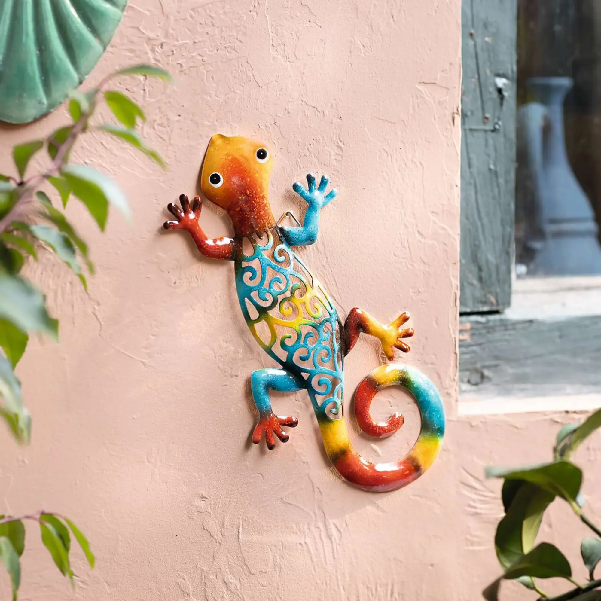 Gartendeko|Wanddeko|Frank Handels GmbH & Co. KG Gecko "Rainbow"