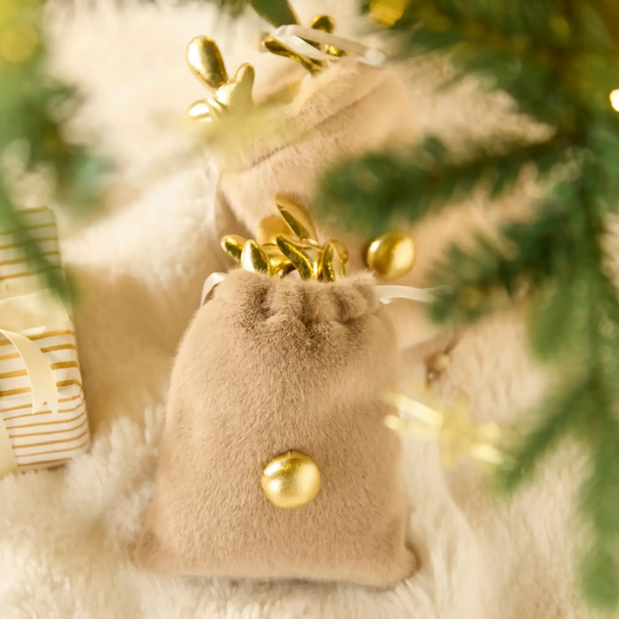 Geschenktaschen & -Säckchen|Geschenktaschen & -Säckchen|Frank Handels GmbH & Co. KG Geschenkbeutel "Plüsch", 3er Set