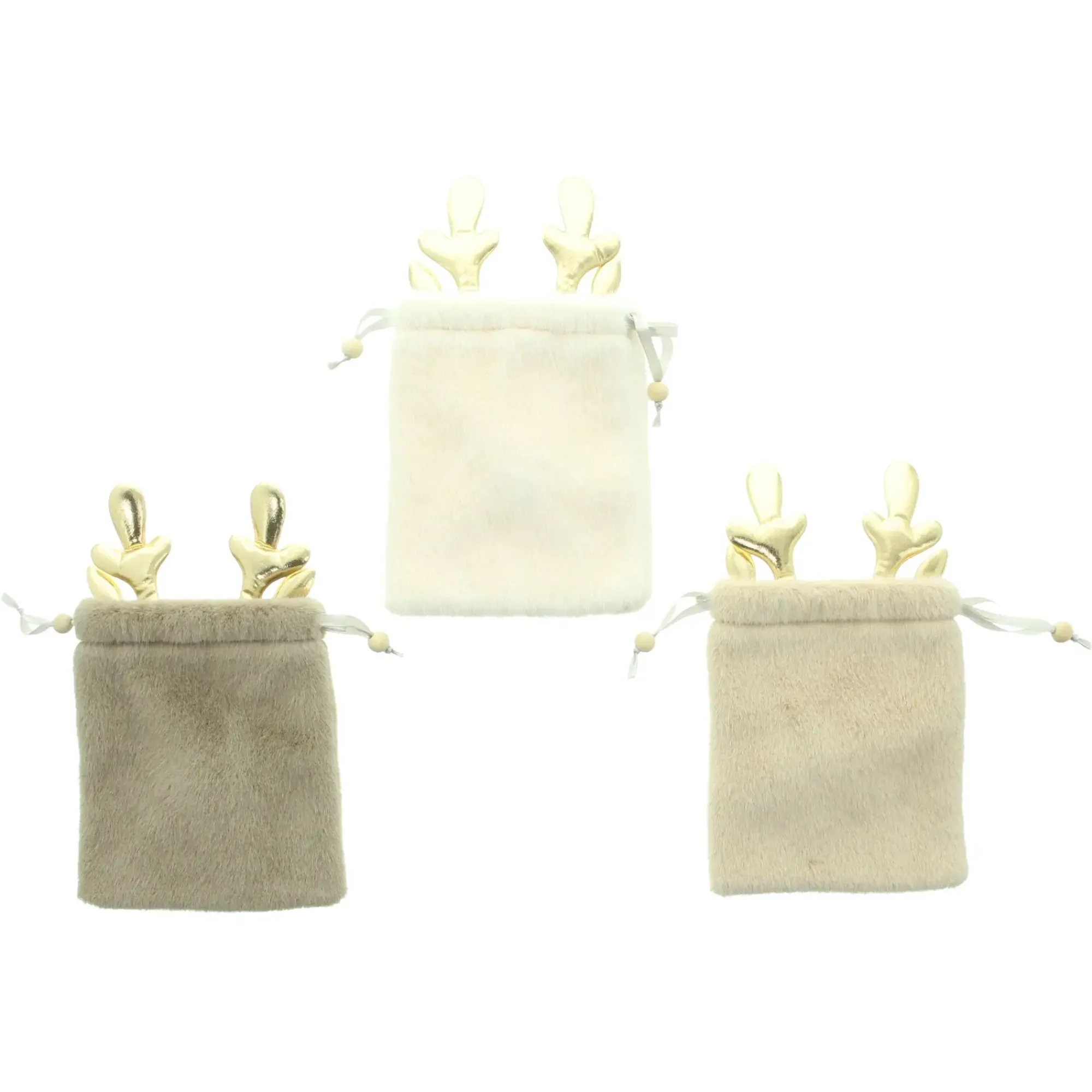 Geschenktaschen & -Säckchen|Geschenktaschen & -Säckchen|Frank Handels GmbH & Co. KG Geschenkbeutel "Plüsch", 3er Set
