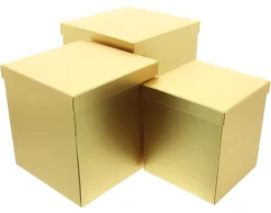 Geschenktaschen & -Säckchen|Geschenkboxen|Frank Handels GmbH & Co. KG Geschenkbox "Goldschimmer", 3er Set