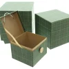 Geschenktaschen & -Säckchen|Geschenkboxen|Frank Handels GmbH & Co. KG Geschenkbox "Grün kariert", 3er Set