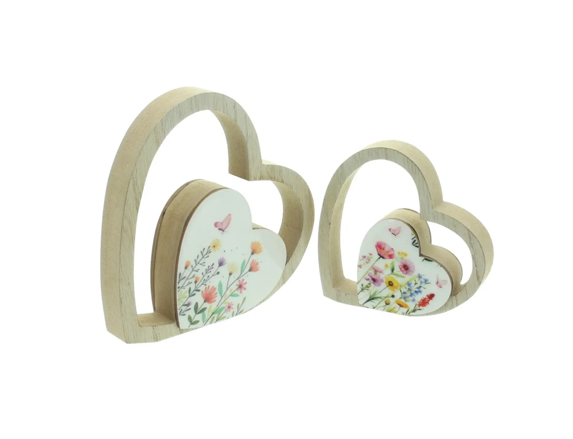 Deko- Und Wohnaccessoires|Frank Handels GmbH & Co. KG Herz "Blumenwiese", 2er Set