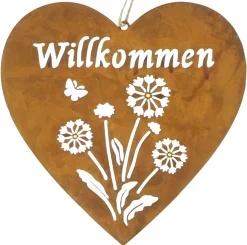 Herbstgarten|Dekohänger|Frank Handels GmbH & Co. KG Herzhänger "Willkommen"