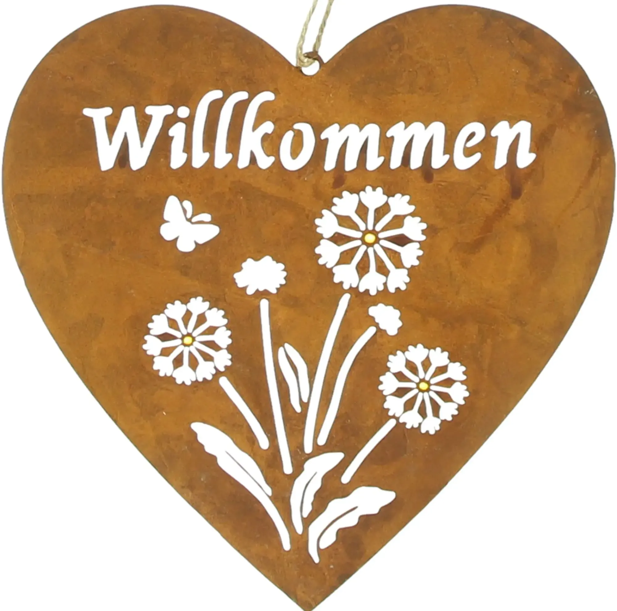 Herbstgarten|Dekohänger|Frank Handels GmbH & Co. KG Herzhänger "Willkommen"