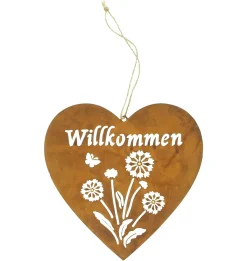 Herbstgarten|Dekohänger|Frank Handels GmbH & Co. KG Herzhänger "Willkommen"