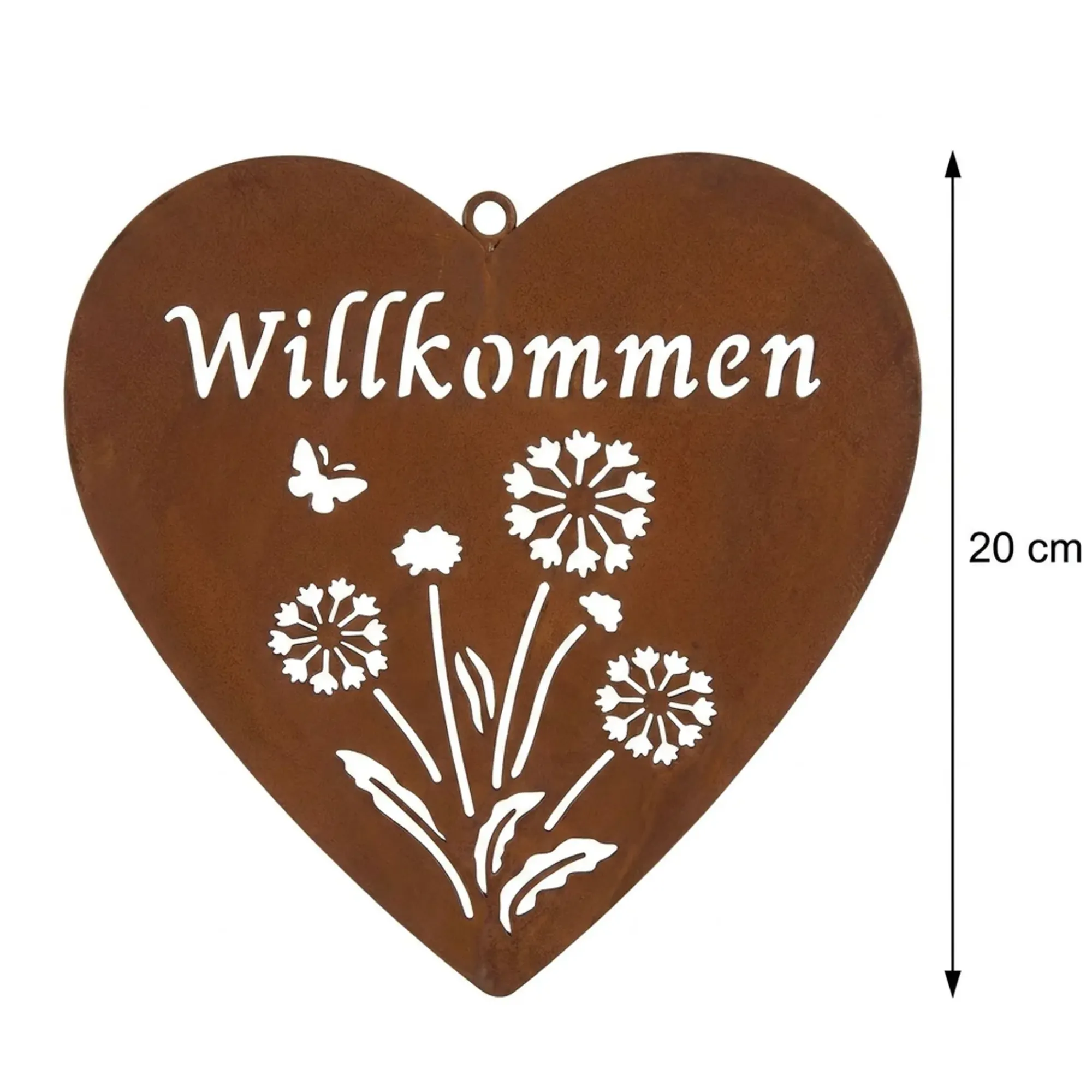 Herbstgarten|Dekohänger|Frank Handels GmbH & Co. KG Herzhänger "Willkommen"
