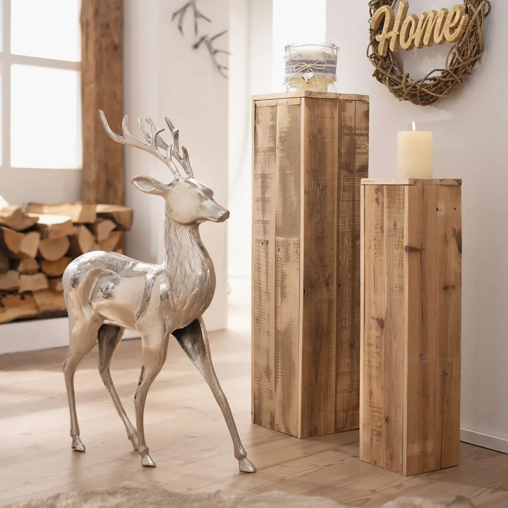 Weihnachtliche Dekofiguren|Chalet & Hütte|Frank Handels GmbH & Co. KG Hirsch, groß