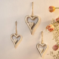 Dekohänger|Wohnzimmer|Frank Handels GmbH & Co. KG Hänger "Herz", 3er Set