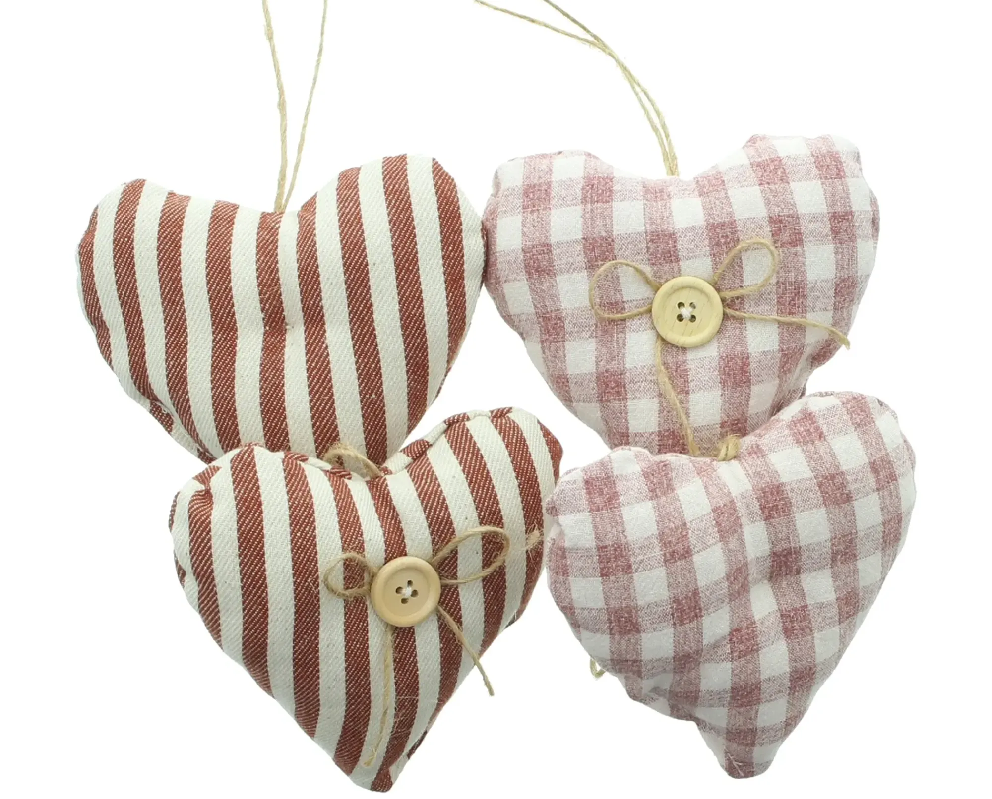 Dekohänger|Chalet & Hütte|Frank Handels GmbH & Co. KG Hänger "Knopfherzchen", 4er Set