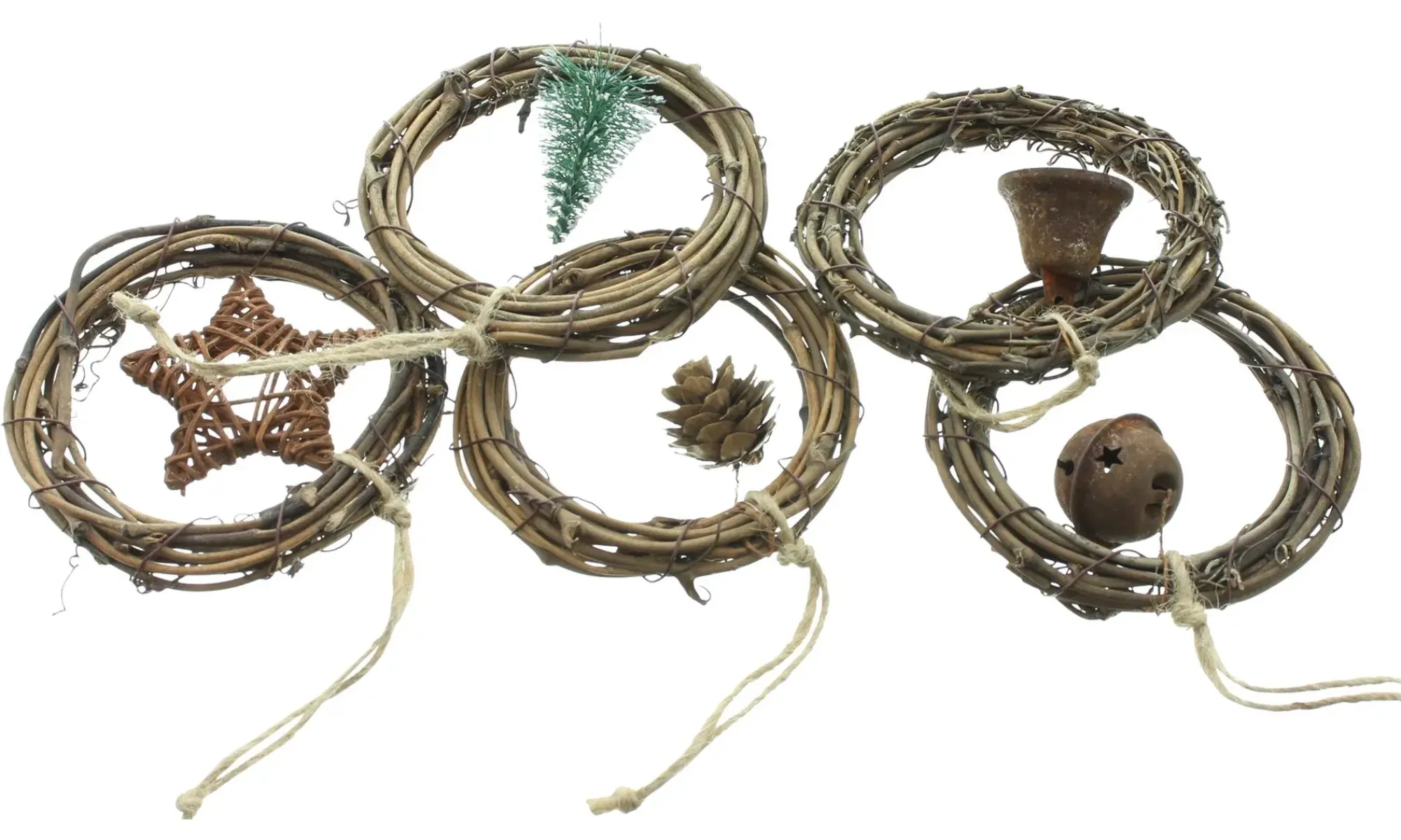 Dekohänger|Baumschmuck|Frank Handels GmbH & Co. KG Hänger "Minikranz", 5er Set