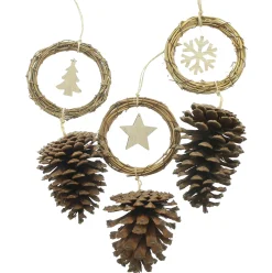 Dekohänger|Baumschmuck|Frank Handels GmbH & Co. KG Hänger "Pinienzapfen", 3er Set
