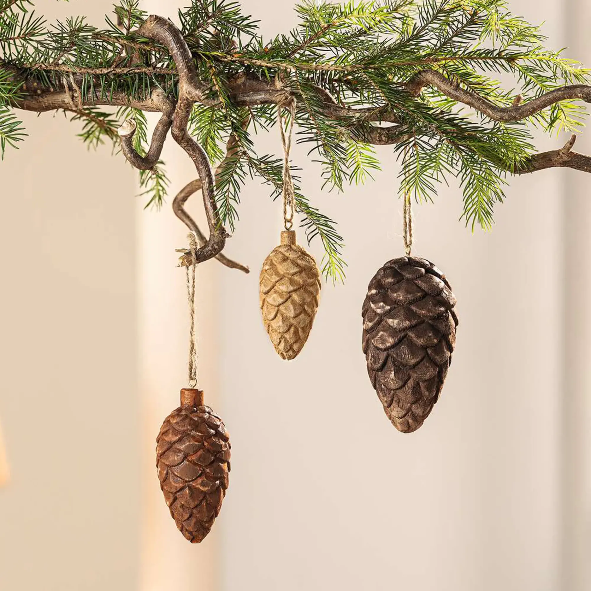 Dekohänger|Baumschmuck|Frank Handels GmbH & Co. KG Hänger "Tannenzapfen", 3er Set
