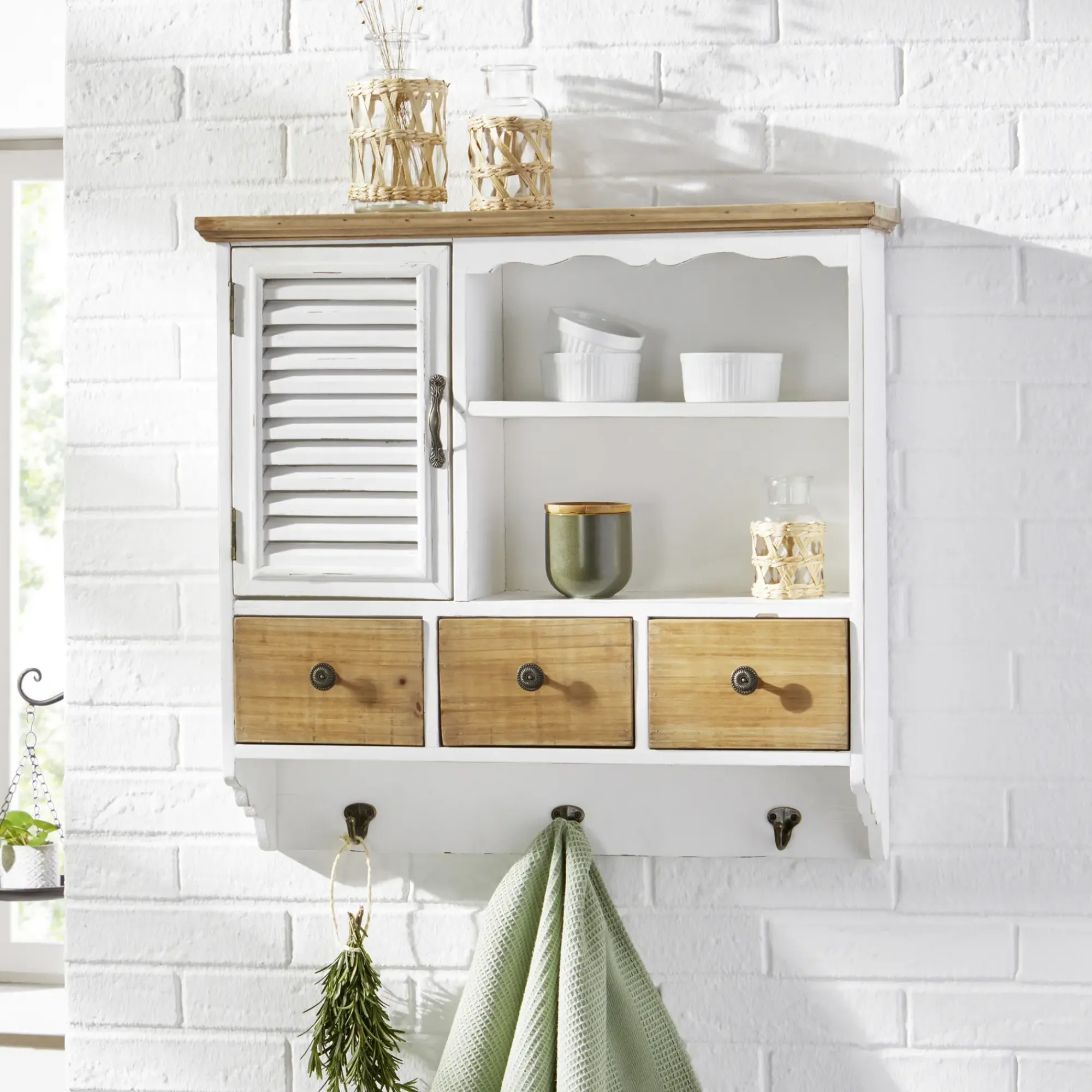 Küche|Frank Handels GmbH & Co. KG Hängeschrank "White Cottage"