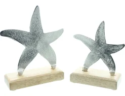 Deko- Und Wohnaccessoires|Frank Handels GmbH & Co. KG Holzdeko "Seestern", 2er Set