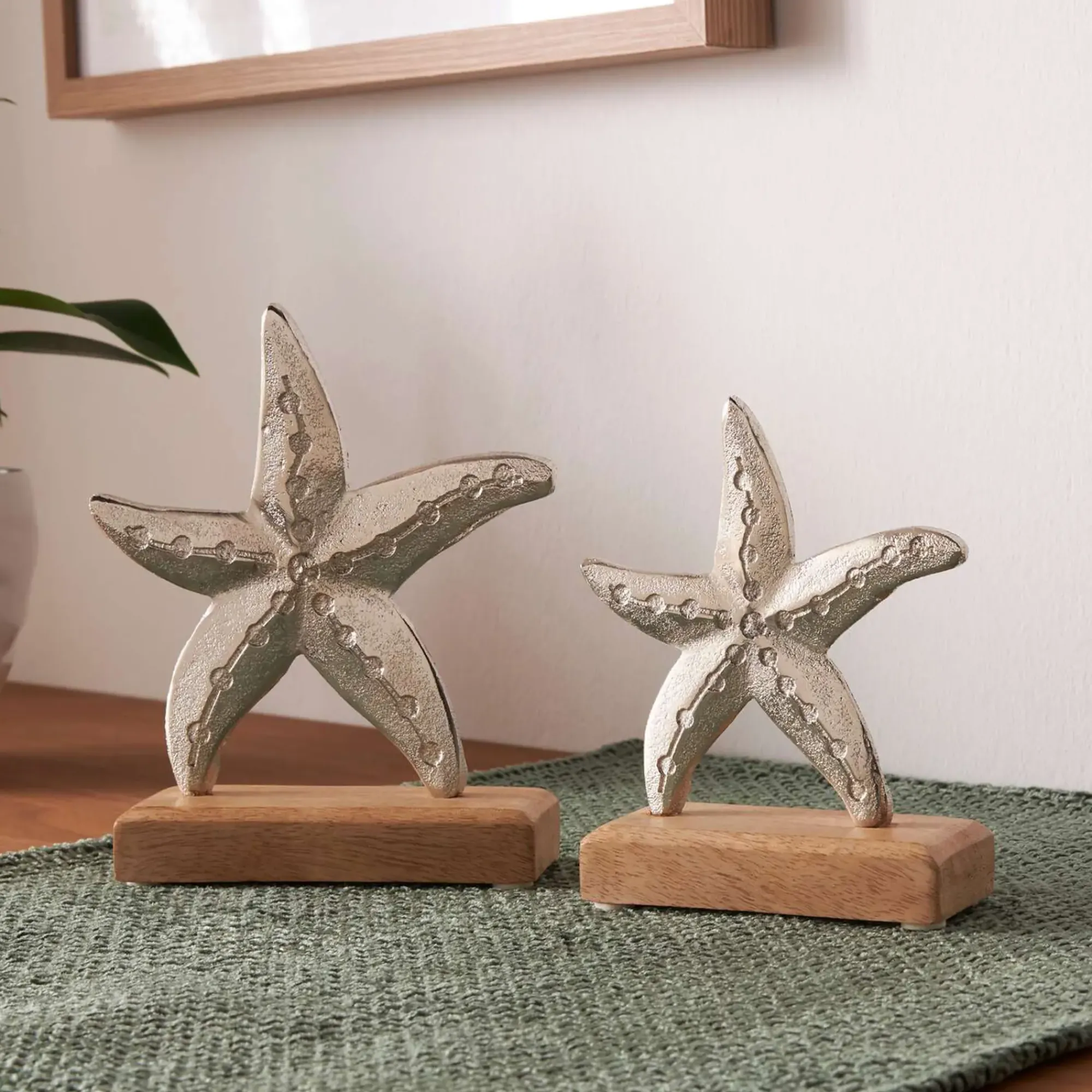 Deko- Und Wohnaccessoires|Frank Handels GmbH & Co. KG Holzdeko "Seestern", 2er Set