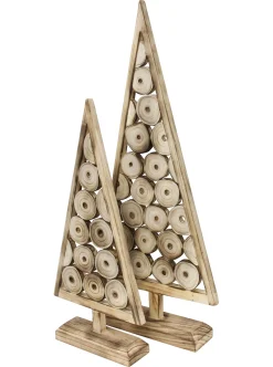 Tannenbäume|Frank Handels GmbH & Co. KG Holzdeko "Tannenbaum", 2er Set