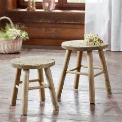 Herbstgarten|Kinderzimmer|Frank Handels GmbH & Co. KG Holzhocker "Rund", 2er Set