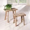 Herbstgarten|Hocker|Frank Handels GmbH & Co. KG Holzhocker "Rustikal", 2er Set