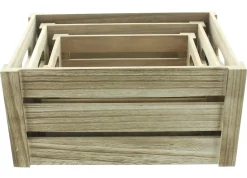 Ladendeko|Kisten & Dekoboxen|Frank Handels GmbH & Co. KG Holzkiste "Basic", 3er Set