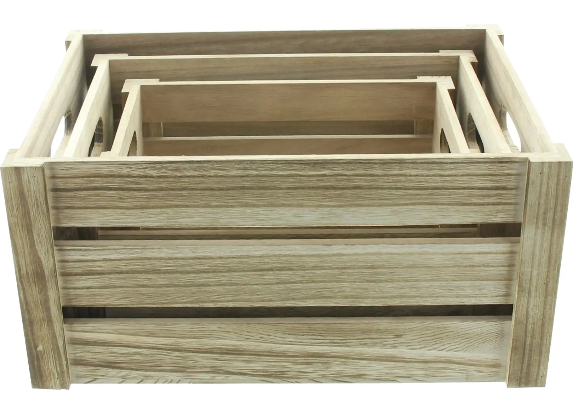 Ladendeko|Kisten & Dekoboxen|Frank Handels GmbH & Co. KG Holzkiste "Basic", 3er Set