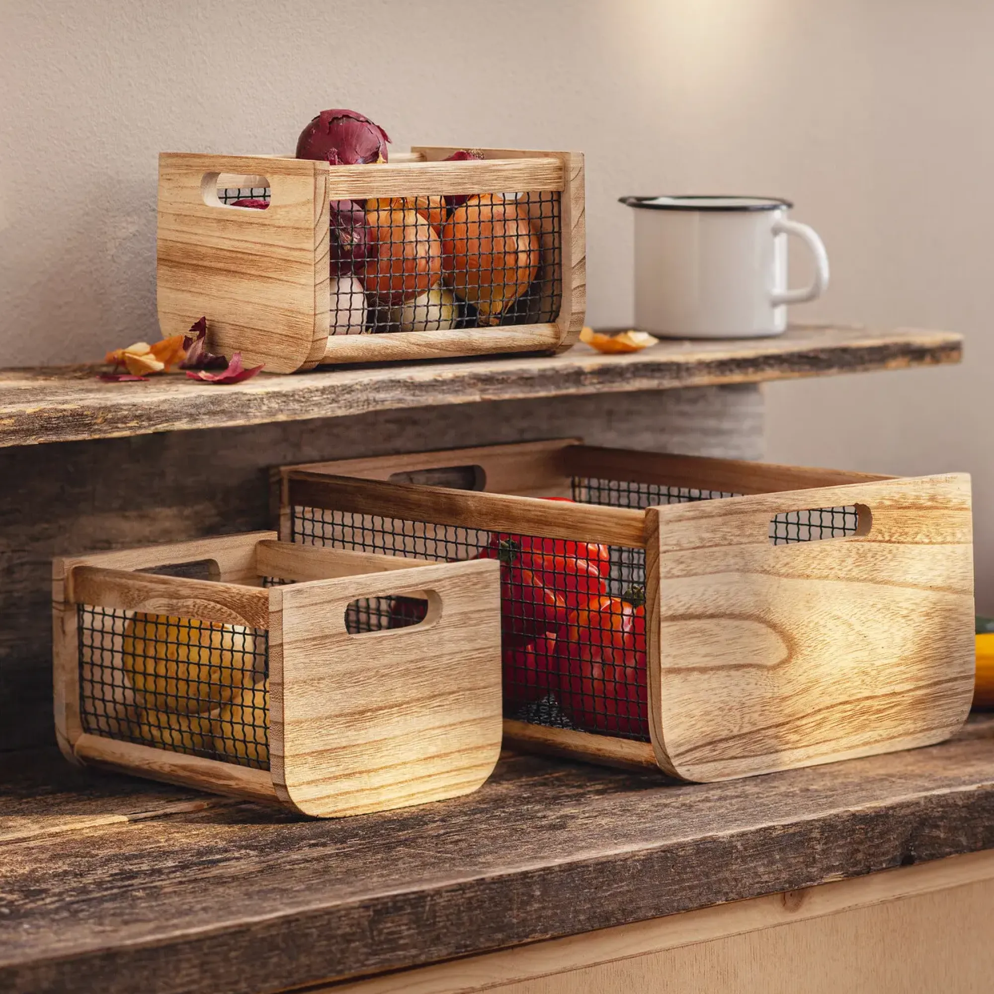 Kisten & Dekoboxen|Küche|Frank Handels GmbH & Co. KG Holzkiste "Trend", 3er Set