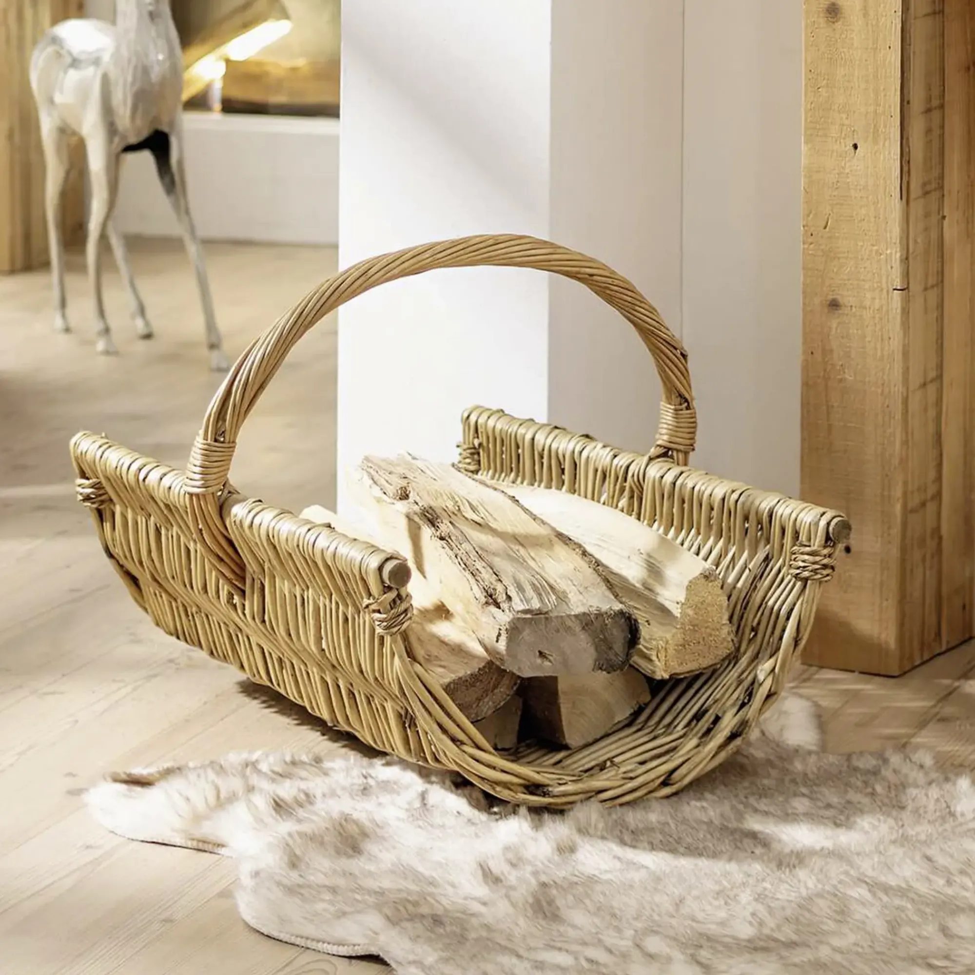 Chalet & Hütte|Holzkörbe & Holzständer|Frank Handels GmbH & Co. KG Holzkorb "Trend-Weide"