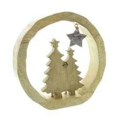 Weihnachtliche Dekoringe|Weihnachtliche Kränze|Frank Handels GmbH & Co. KG Holz-Kranz "Winterwald"