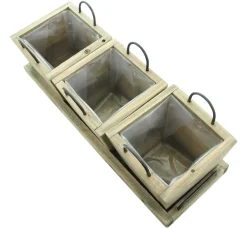 Pflanztöpfe|Frank Handels GmbH & Co. KG Holzpflanzer "Recycling-Chic"