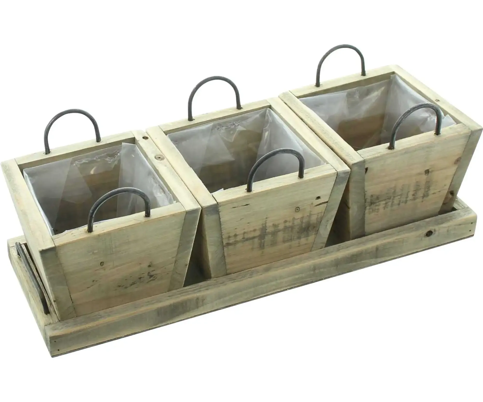 Pflanztöpfe|Frank Handels GmbH & Co. KG Holzpflanzer "Recycling-Chic"