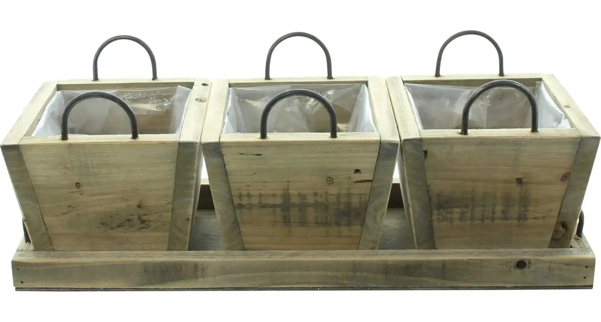 Pflanztöpfe|Frank Handels GmbH & Co. KG Holzpflanzer "Recycling-Chic"