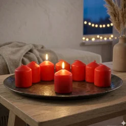 Kerzen & Led-Kerzen|Kerzen & Led-Kerzen|Frank Handels GmbH & Co. KG Kerze "Bright Red", 8er Set
