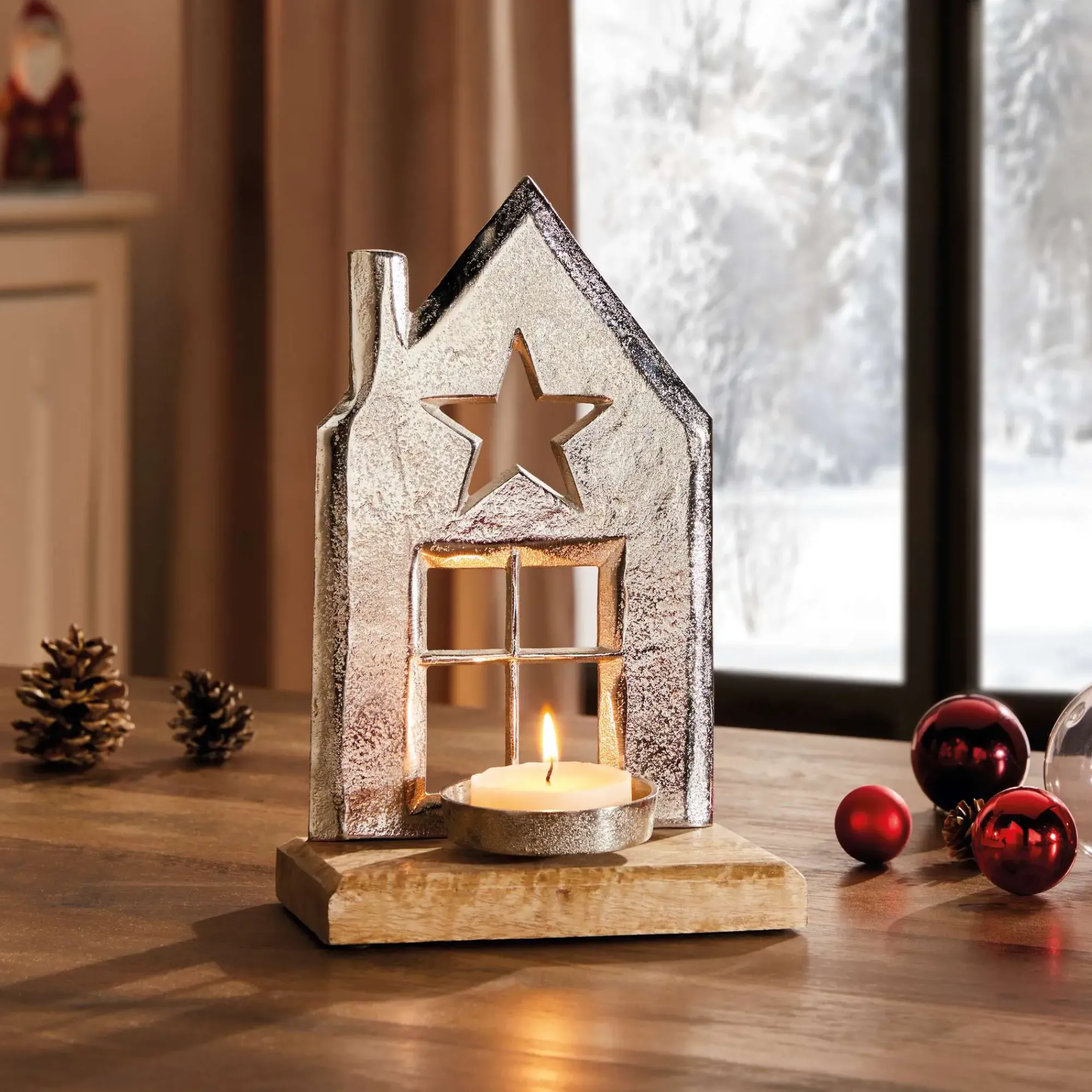 Weihnachtslichter|Frank Handels GmbH & Co. KG Kerzenhalter "Haus"