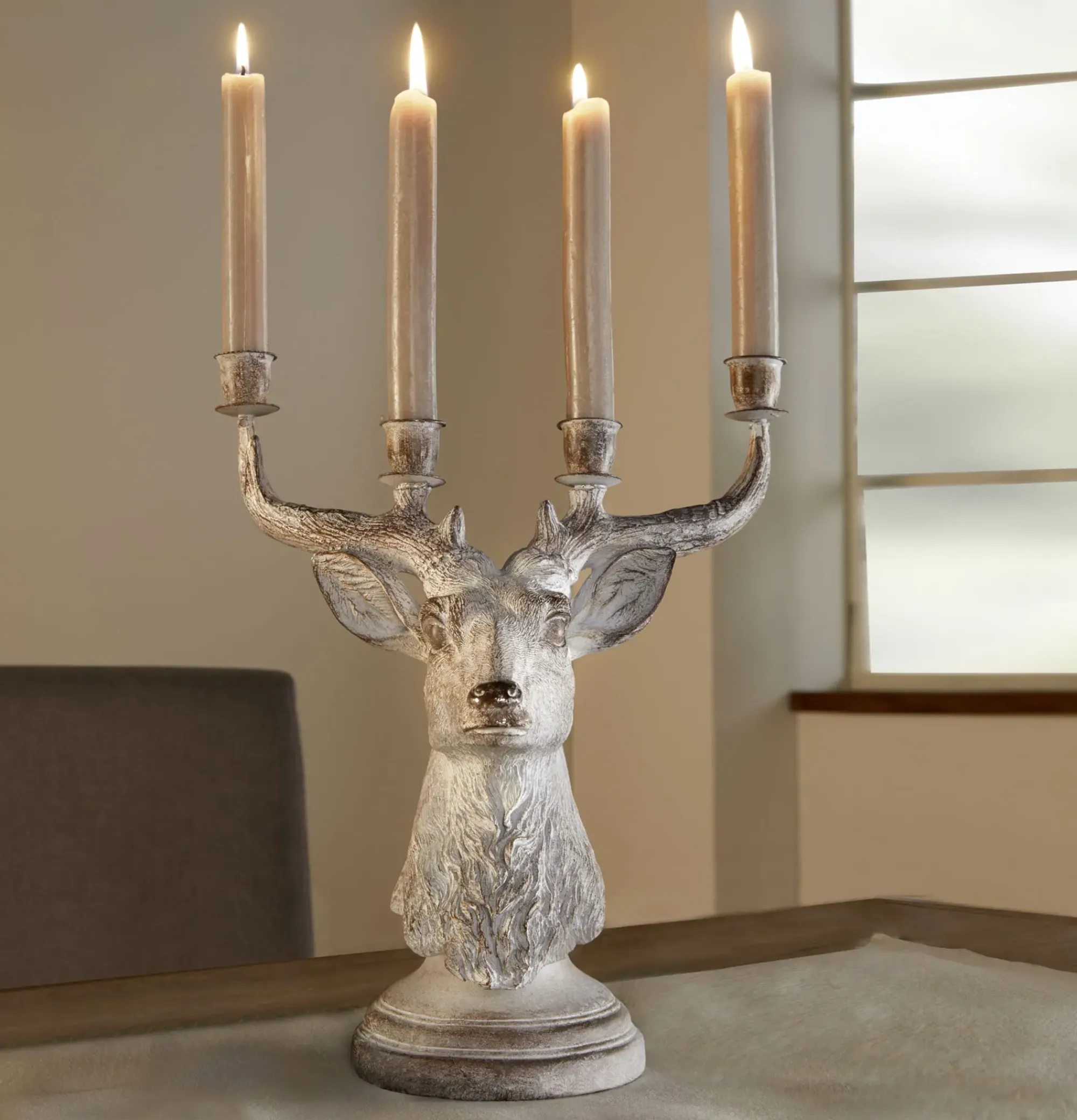 Herbstlichter|Weihnachtslichter|Frank Handels GmbH & Co. KG Kerzenhalter "Hirsch"