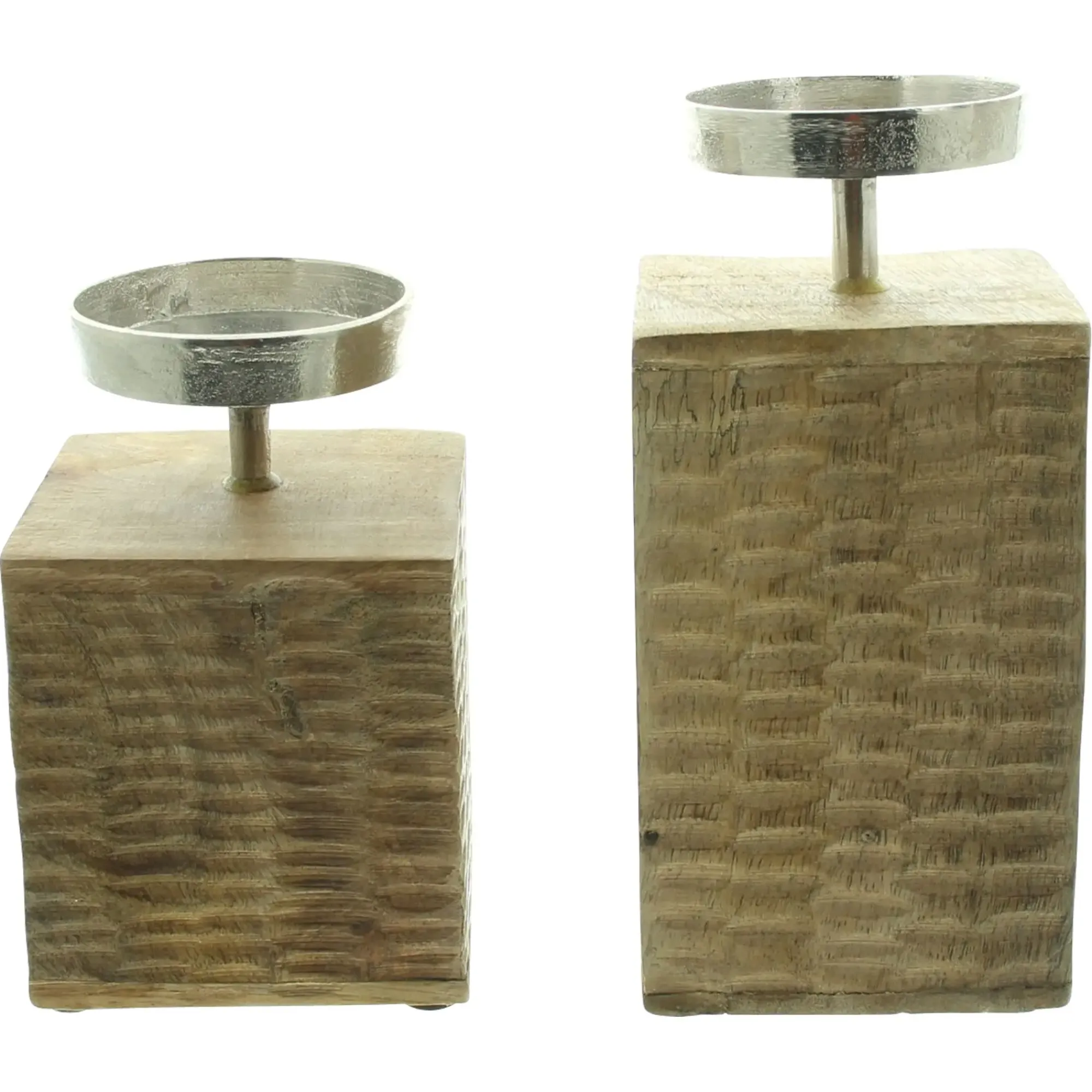 Kerzenhalter|Frank Handels GmbH & Co. KG Kerzenhalter "Holzsäule", 2er Set