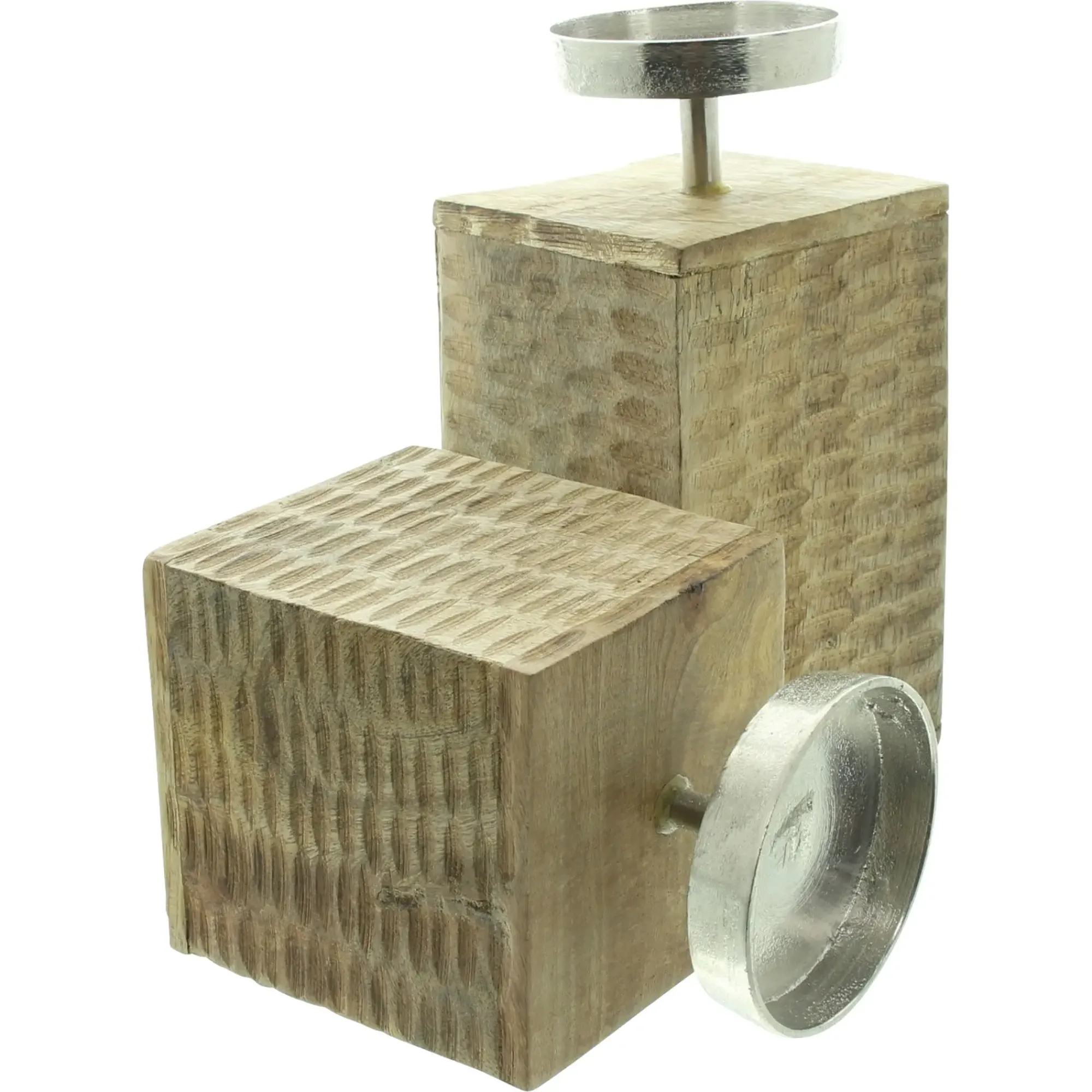 Kerzenhalter|Frank Handels GmbH & Co. KG Kerzenhalter "Holzsäule", 2er Set