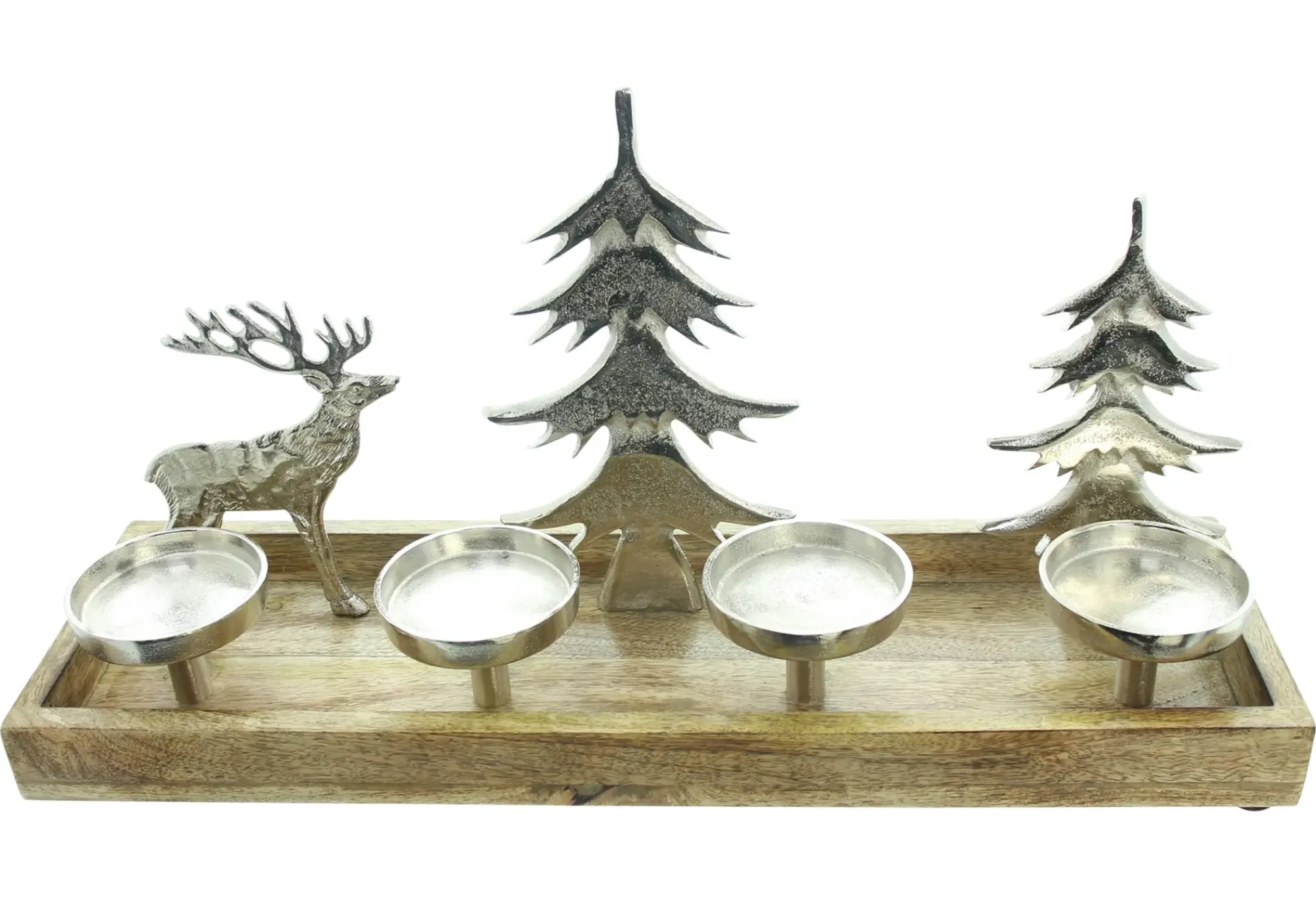 Adventskränze|Weihnachtslichter|Frank Handels GmbH & Co. KG Kerzenhalter "Rentier & Tannen"