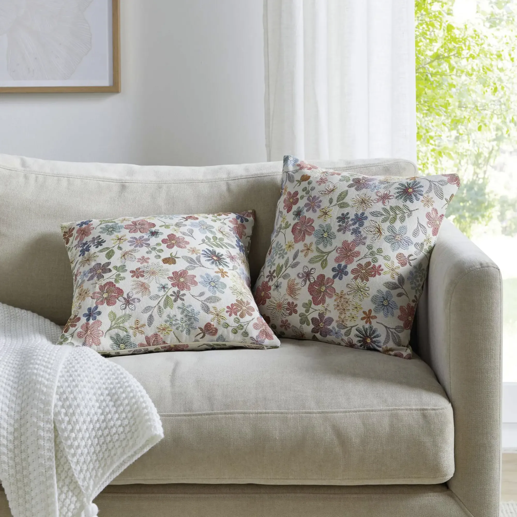 Kissenhüllen|Frank Handels GmbH & Co. KG Kissenhülle "Jacquard-Flowers"