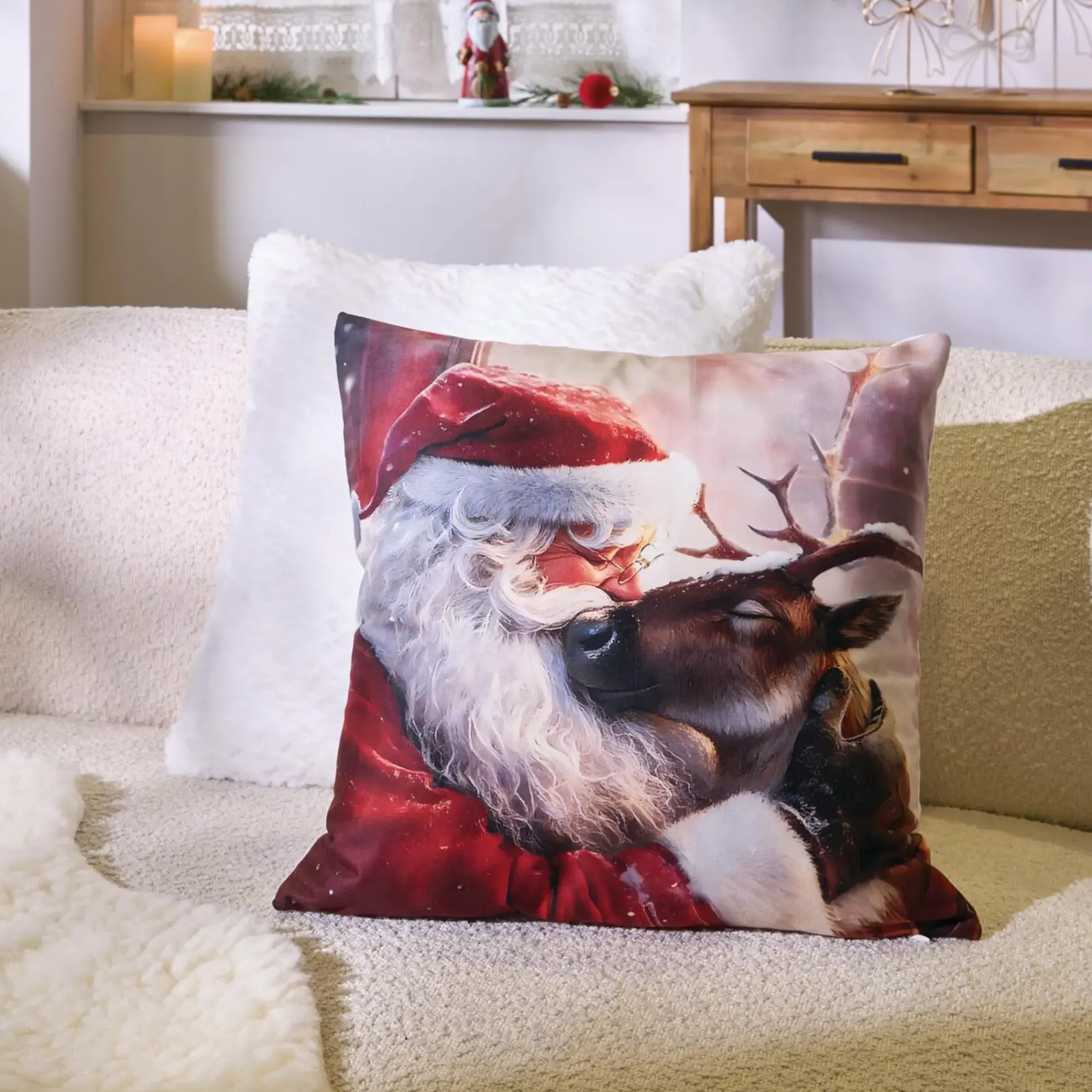 Weihnachtliche Kissen & Kissenhüllen|Frank Handels GmbH & Co. KG Kissenhülle "Santa's Kiss"