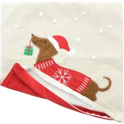 Weihnachtliche Kissen & Kissenhüllen|Frank Handels GmbH & Co. KG Kissenhülle "Weihnachtsdackel"