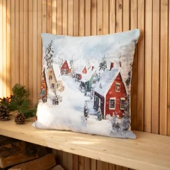 Weihnachtliche Kissen & Kissenhüllen|Frank Handels GmbH & Co. KG Kissenhülle "Winterdorf"