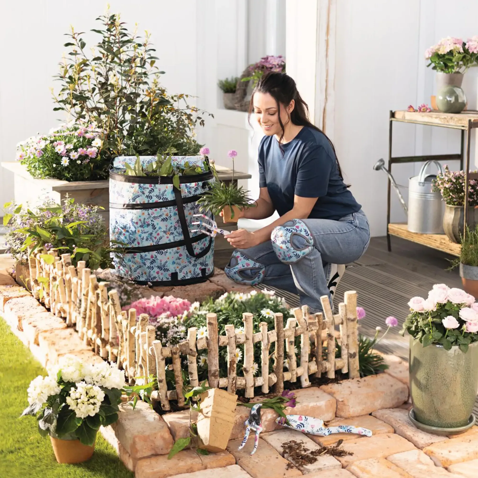 Gartendeko|Beetbegrenzung & Zäune|Frank Handels GmbH & Co. KG Knieschoner "Floral", 2er Set