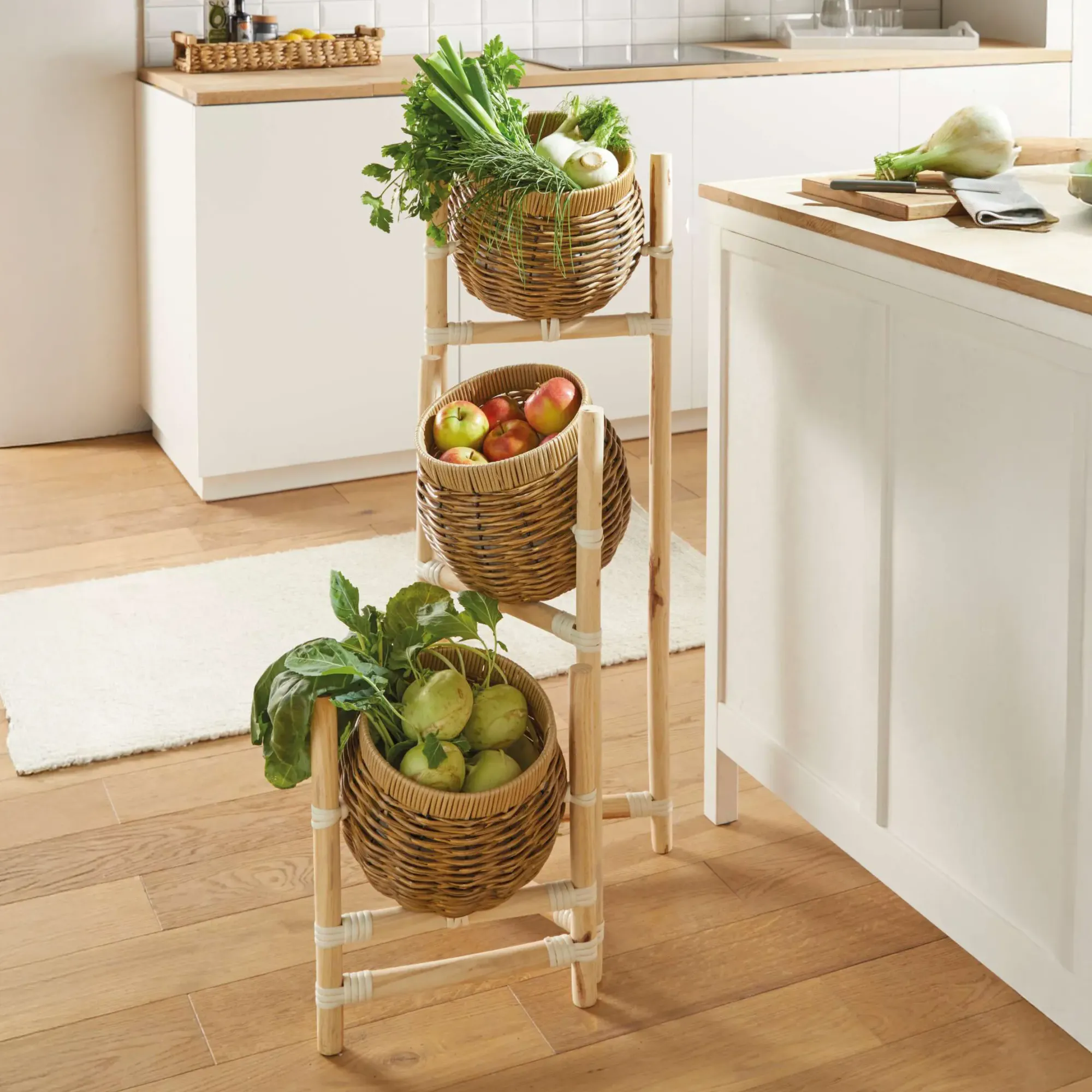 Ladendeko|Füllkörbe & Universalkörbe|Frank Handels GmbH & Co. KG Korbständer "Polyrattan"