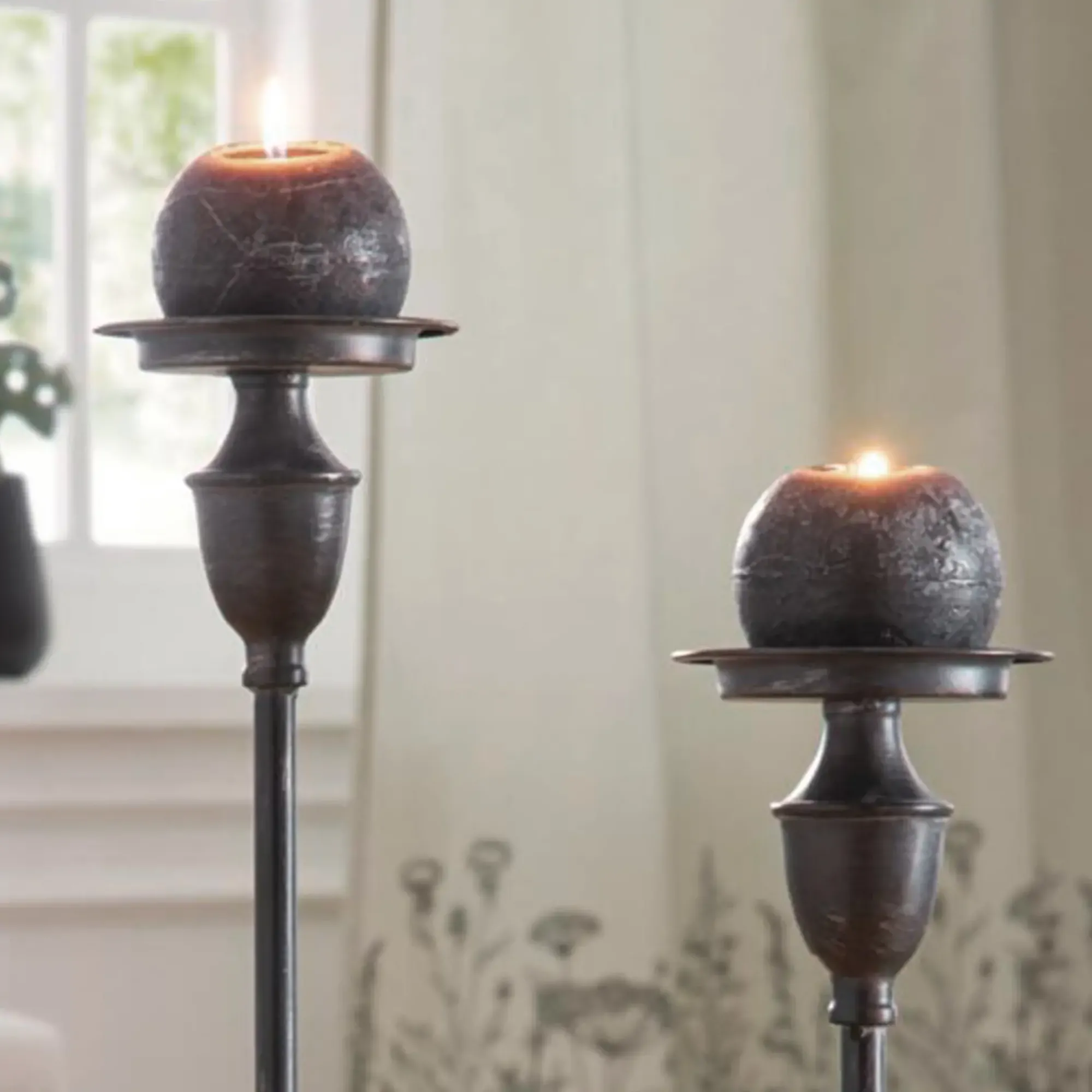 Kerzen & Led-Kerzen|Kerzen & Led-Kerzen|Frank Handels GmbH & Co. KG Kugelkerze "Black", 4er Set